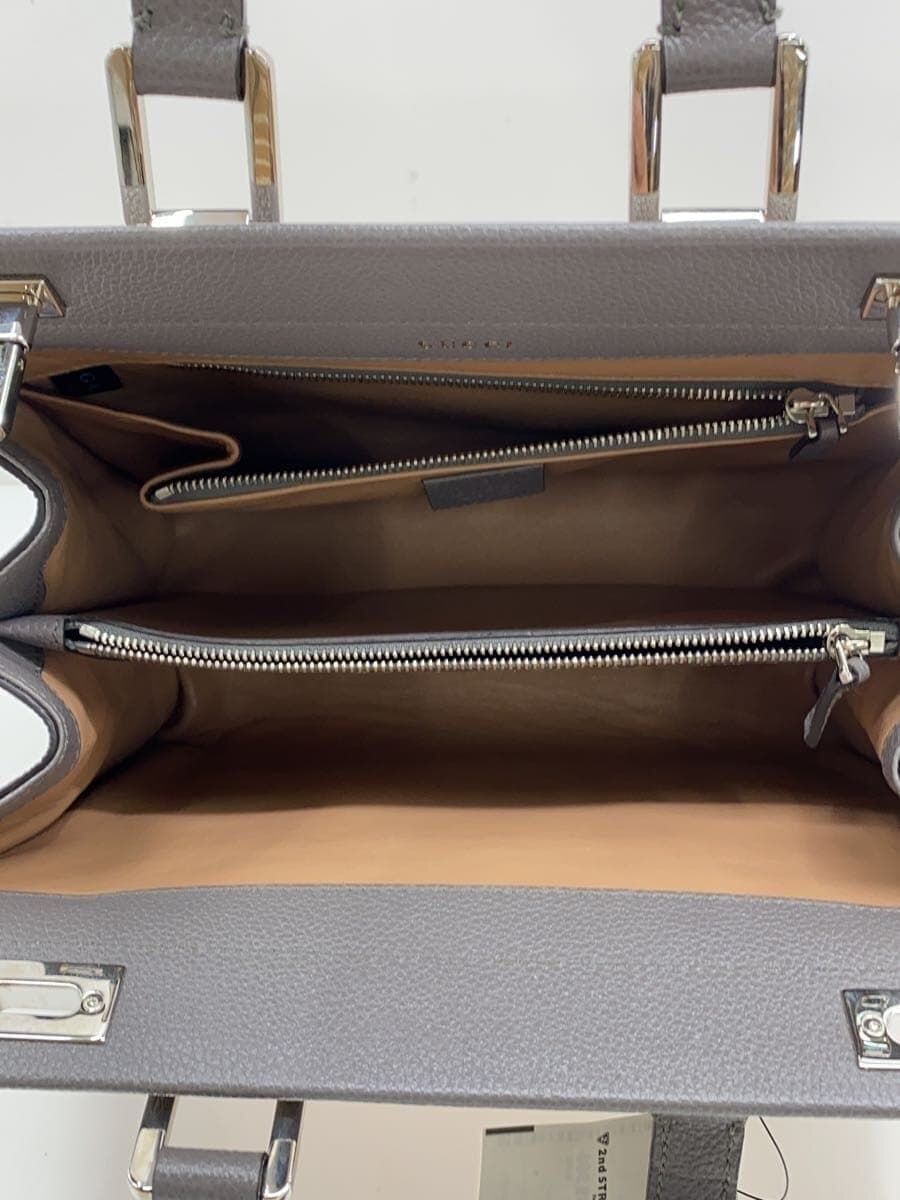 GUCCI Small Top Handle Bag Zumi Leather GRY 569712 1B90X 1275 6