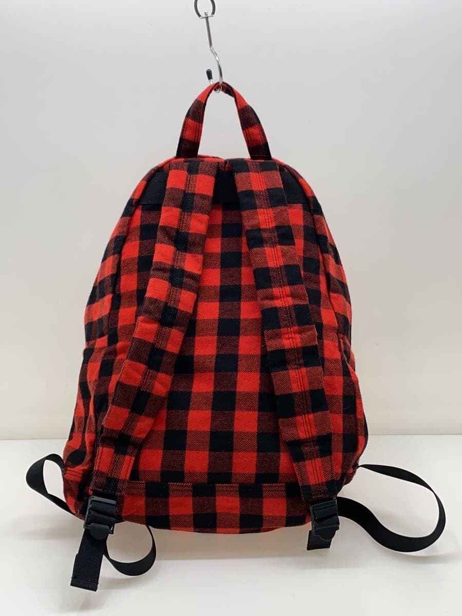 PORTER backpack Cotton RED Check 3