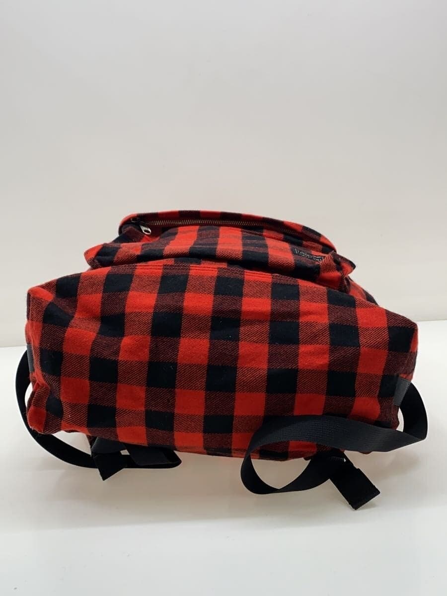 PORTER backpack Cotton RED Check 4