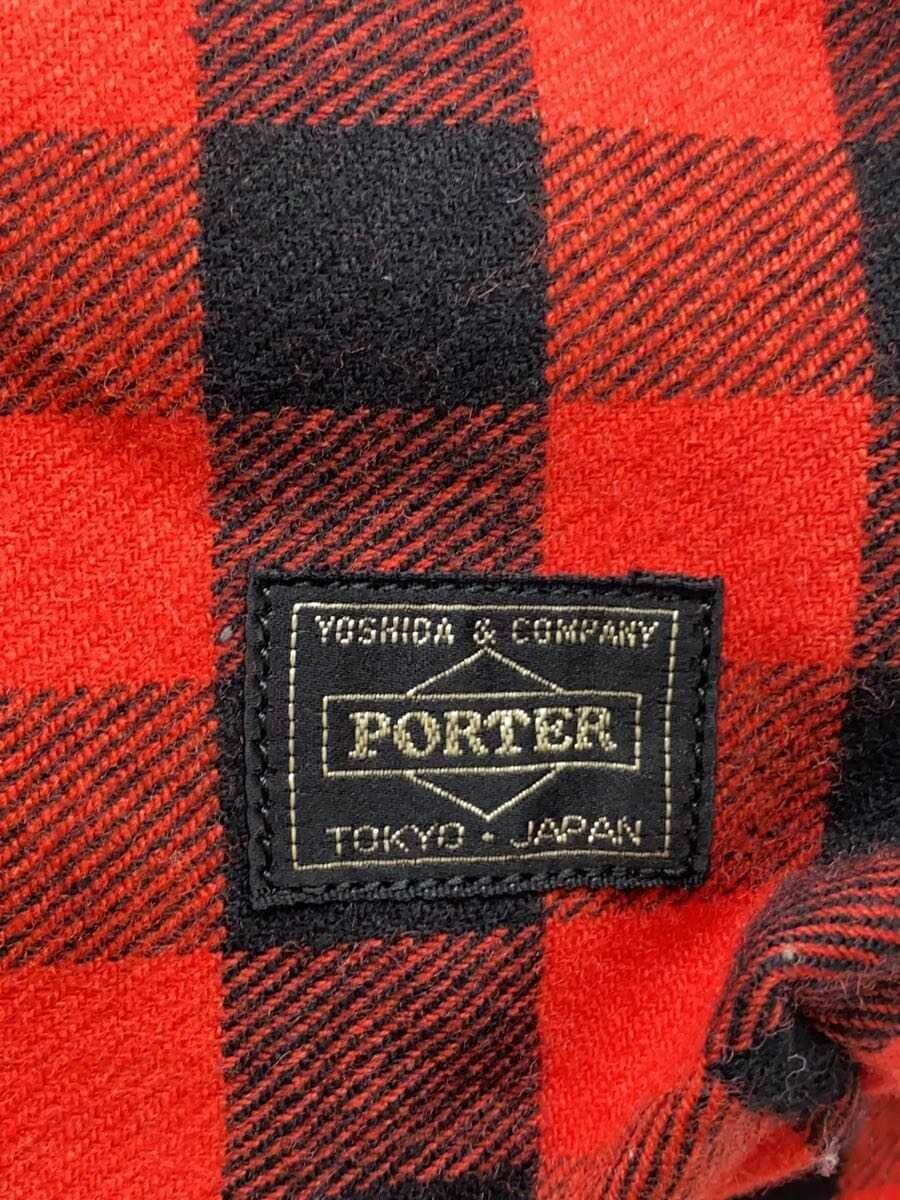 PORTER backpack Cotton RED Check 5