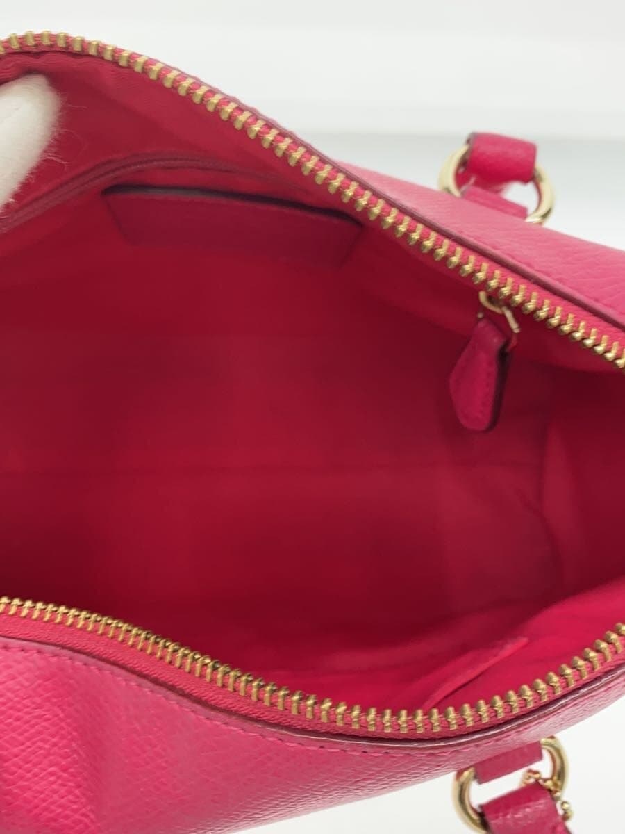 COACH Shoulder Bag Leather Pink 6