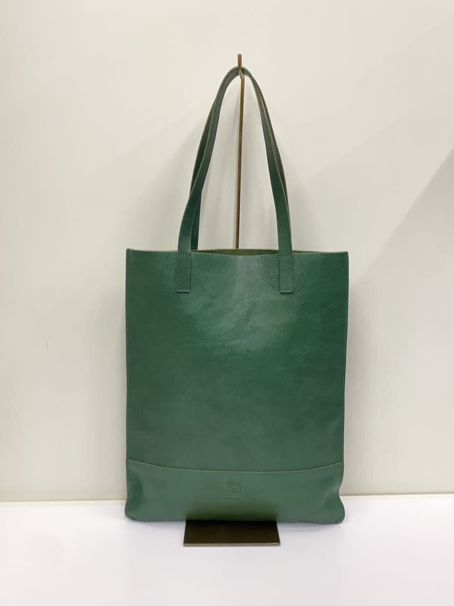 IL BISONTE Tote Bag Leather GRN Solid 3