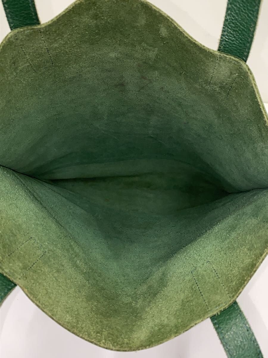 IL BISONTE Tote Bag Leather GRN Solid 6