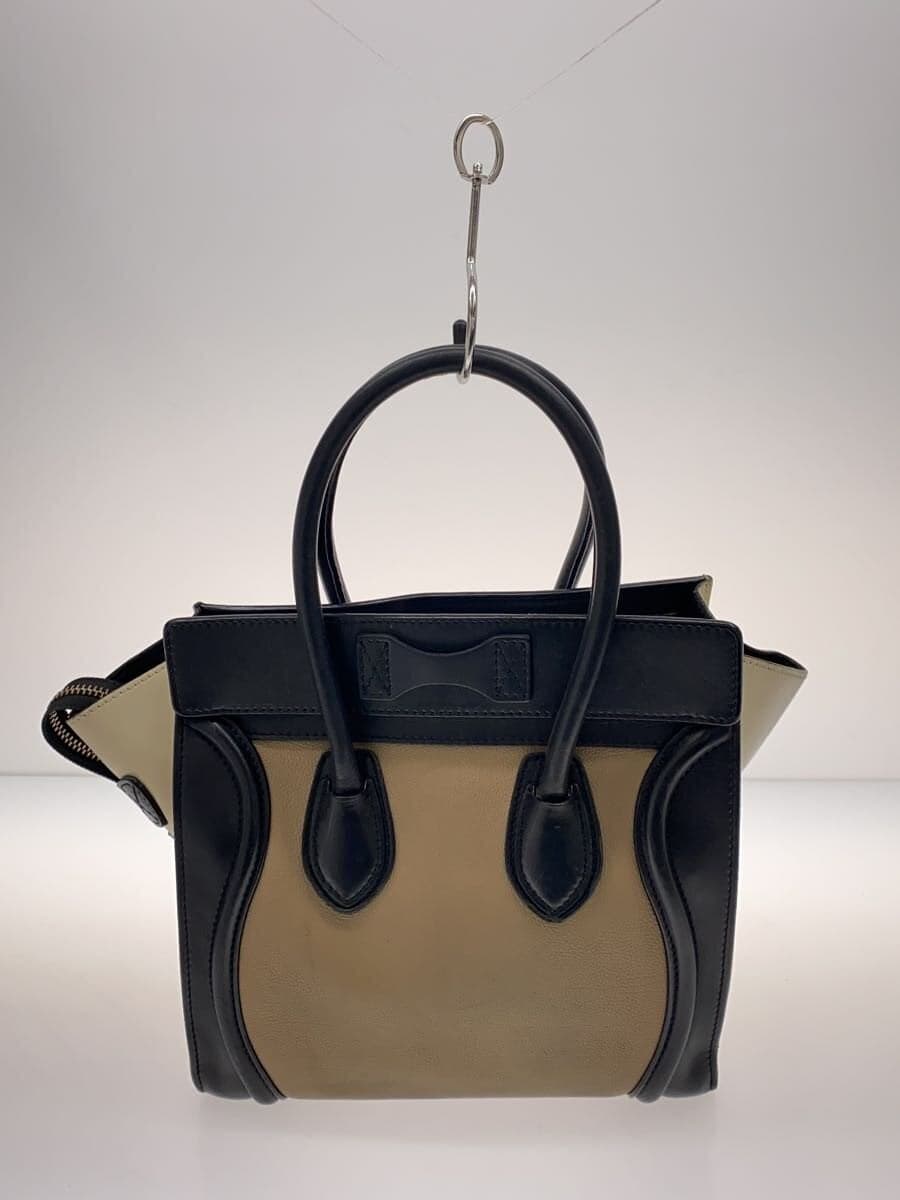 CELINE Luggage Tote Bag Leather BRW 3