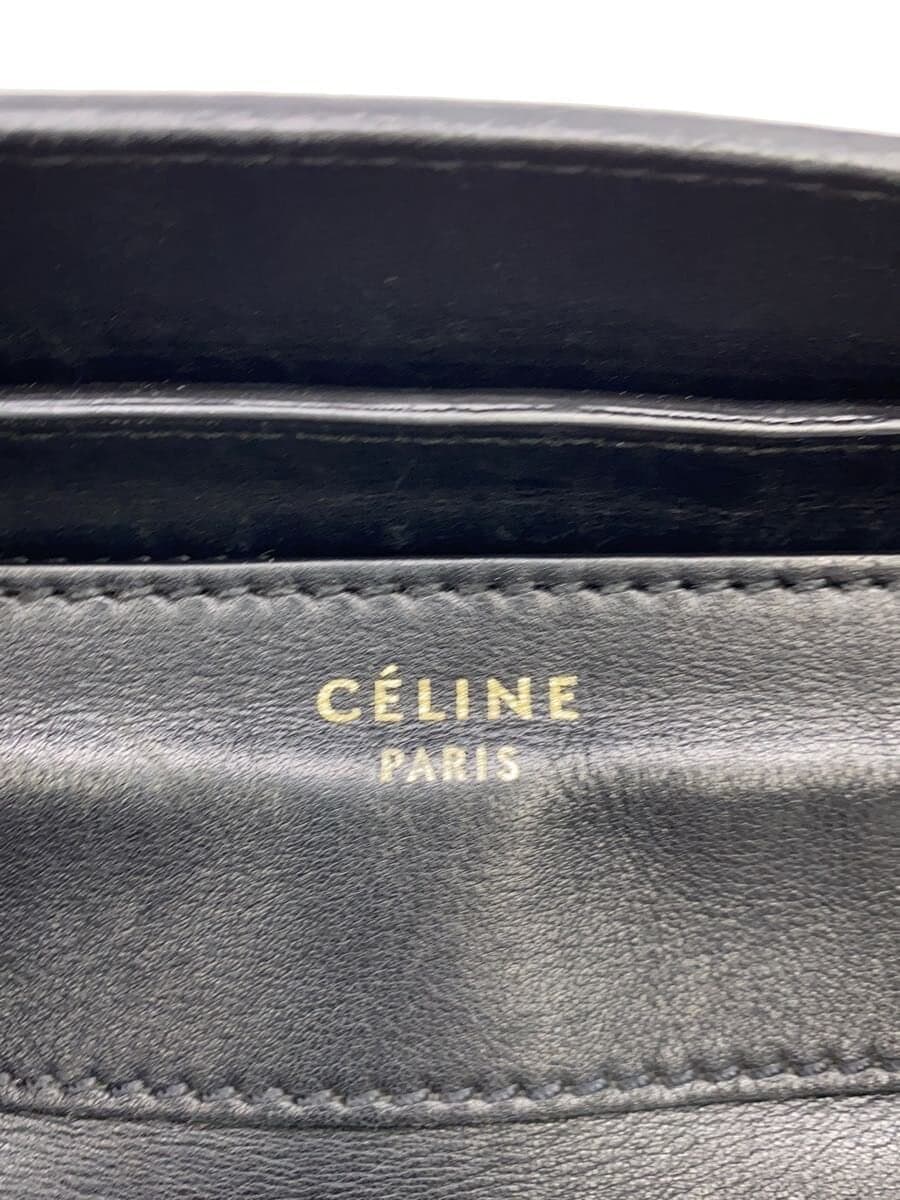 CELINE Luggage Medium Shopper Tote Bag Leather BLK 5