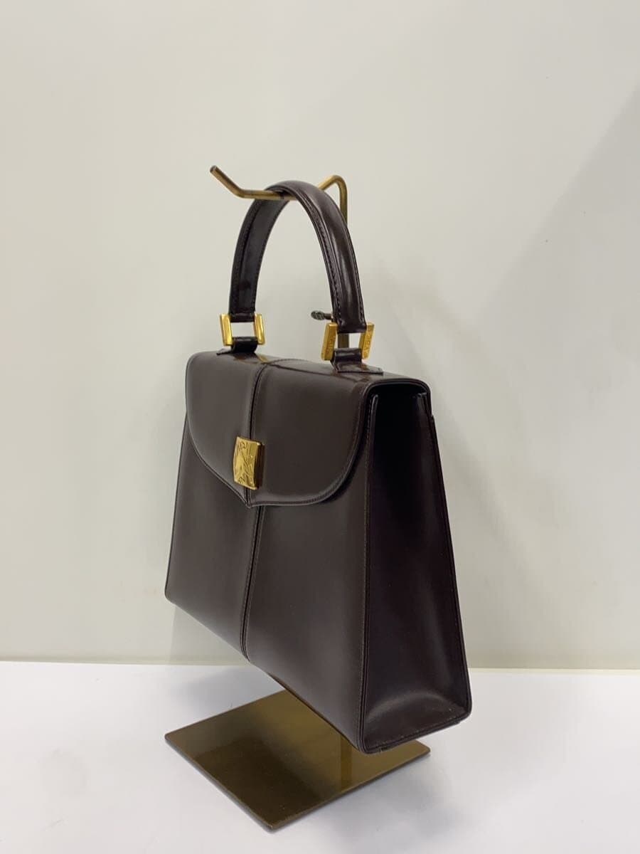 YVES SAINT LAURENT Handbag Leather BRW Solid 2