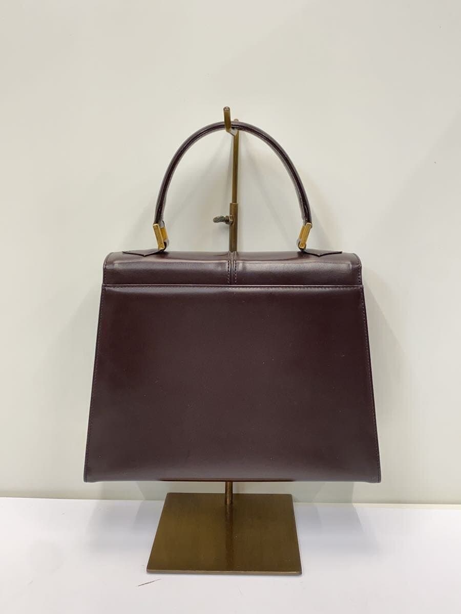 YVES SAINT LAURENT Handbag Leather BRW Solid 3