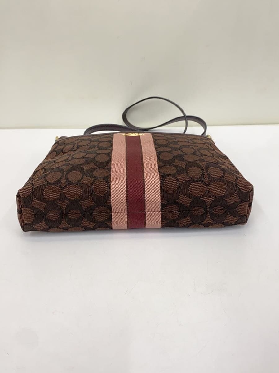 COACH Shoulder Bag Canvas BRW All Over Pattern F39041 4