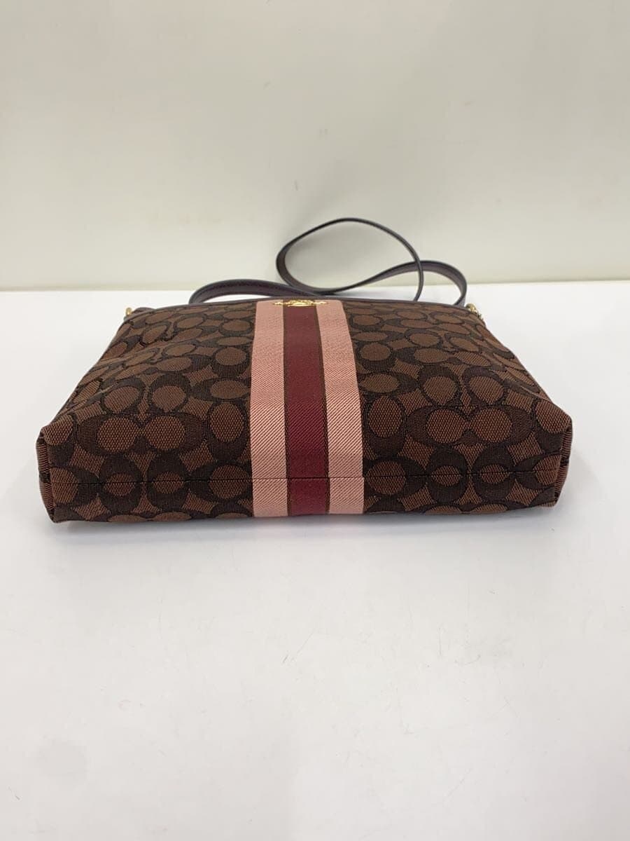 COACH Shoulder Bag Canvas BRW All Over Pattern F39041 4