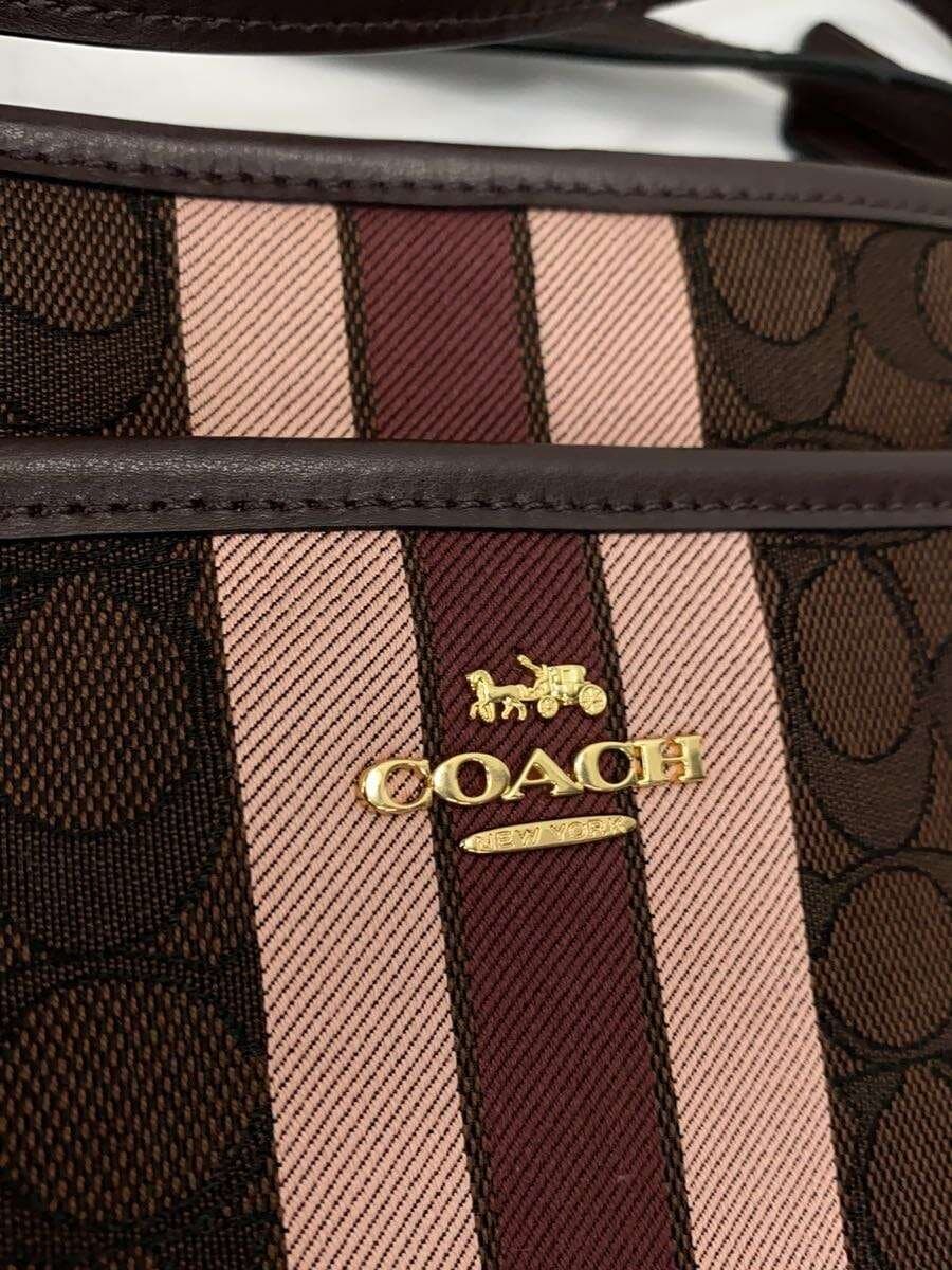 COACH Shoulder Bag Canvas BRW All Over Pattern F39041 7