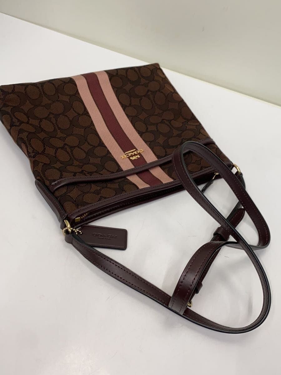 COACH Shoulder Bag Canvas BRW All Over Pattern F39041 8