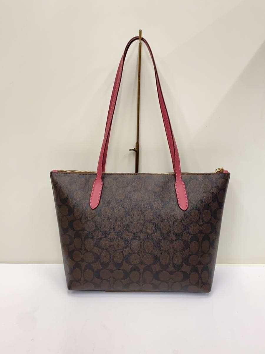COACH Tote Bag Leather BRW All Over Pattern CN626 3