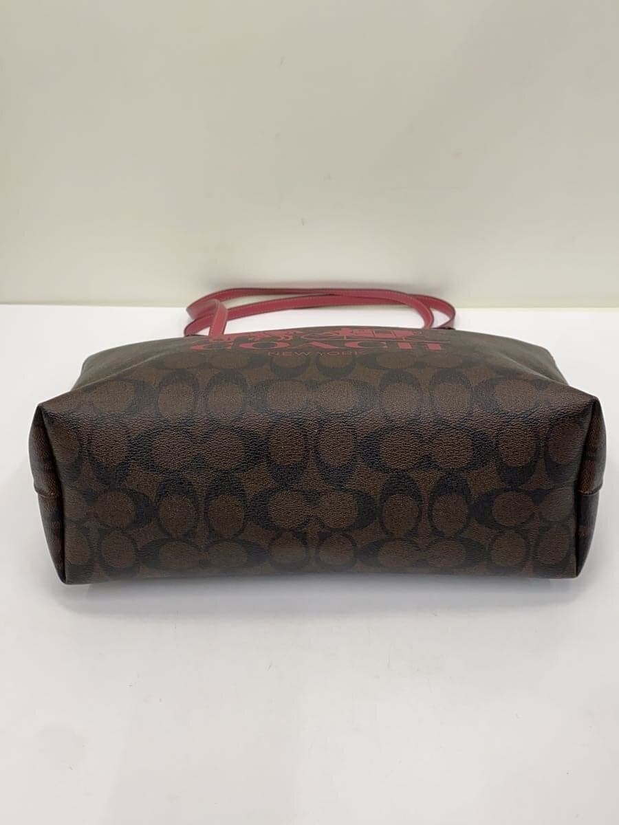 COACH Tote Bag Leather BRW All Over Pattern CN626 4