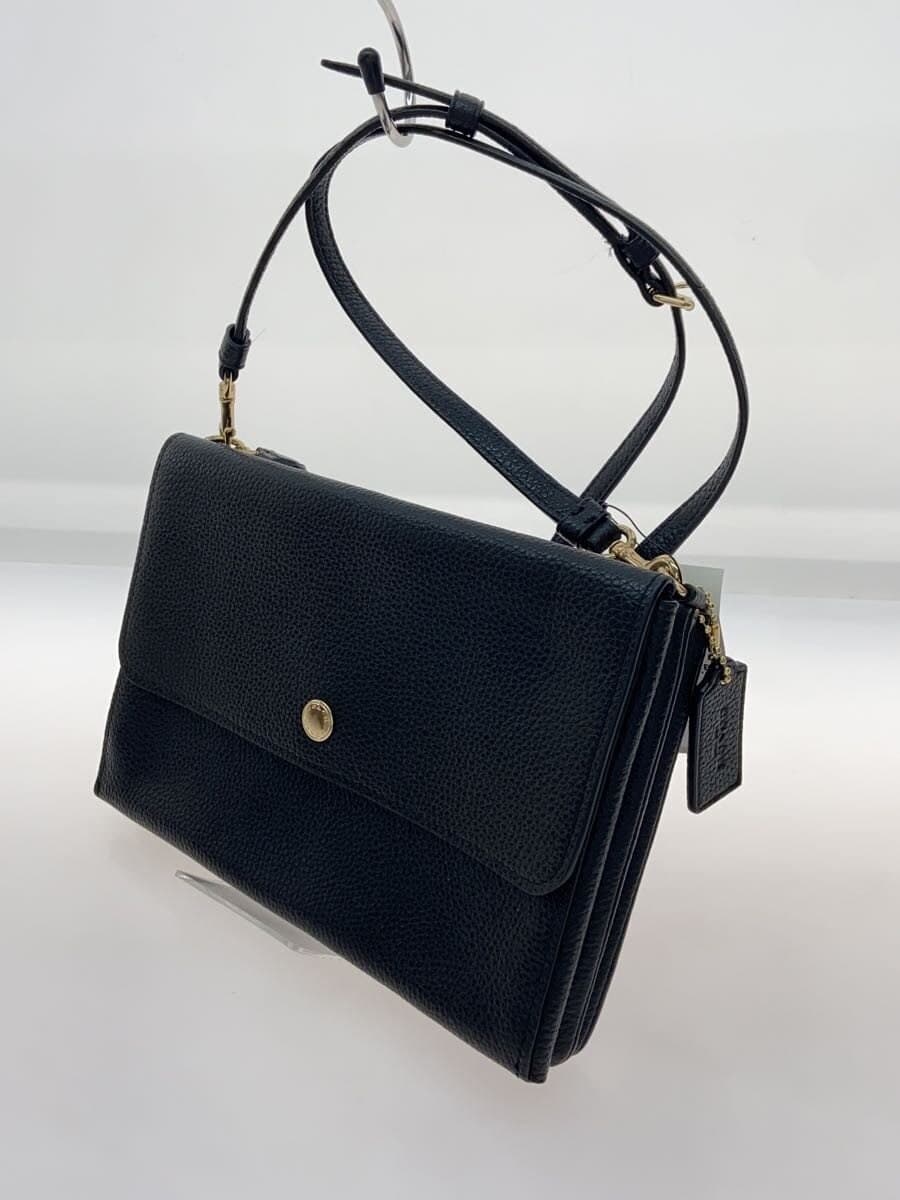COACH Shoulder Bag_All Leather Cowhide BLK 38980 2