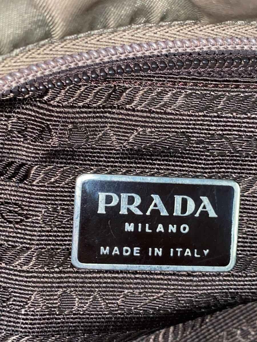PRADA bag nylon khaki plain 5