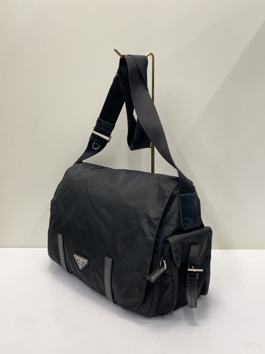 PRADA shoulder bag nylon black plain 2