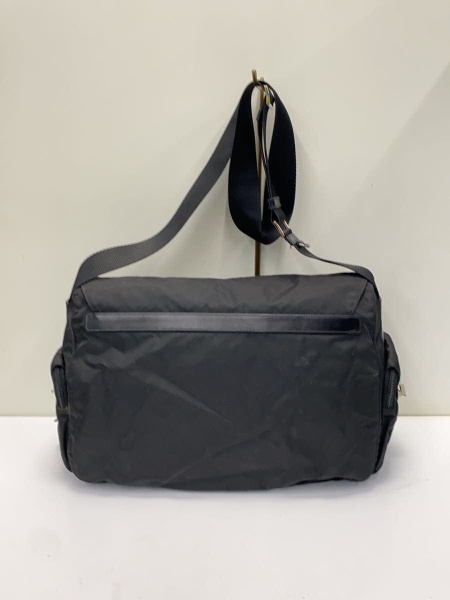PRADA shoulder bag nylon black plain 3