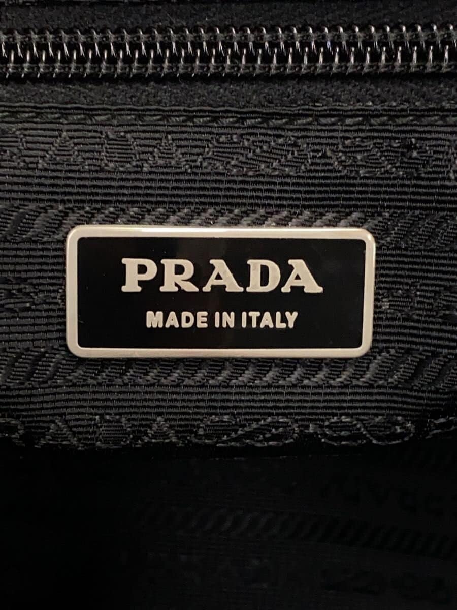 PRADA shoulder bag nylon black plain 5