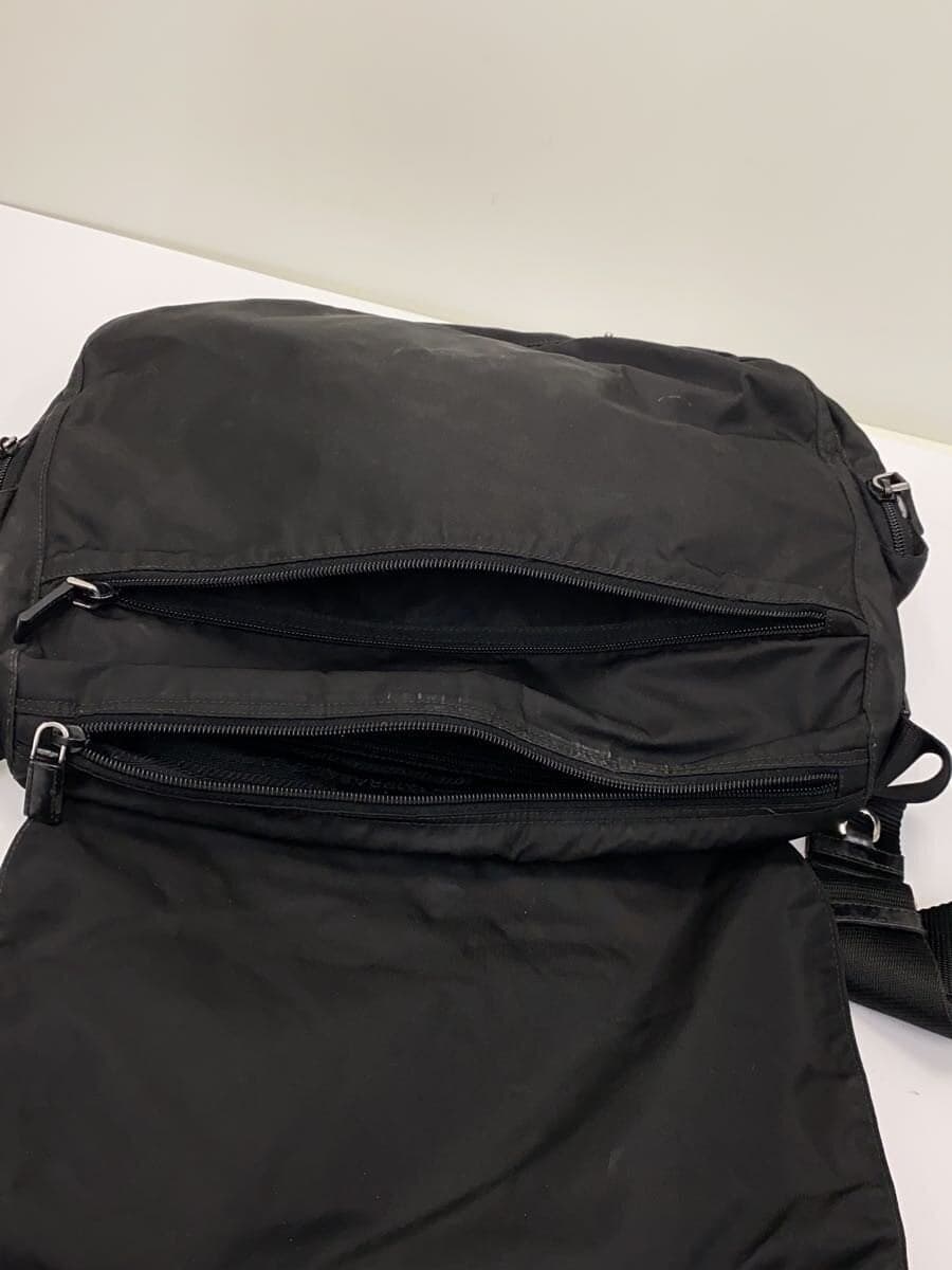 PRADA shoulder bag nylon black plain 7