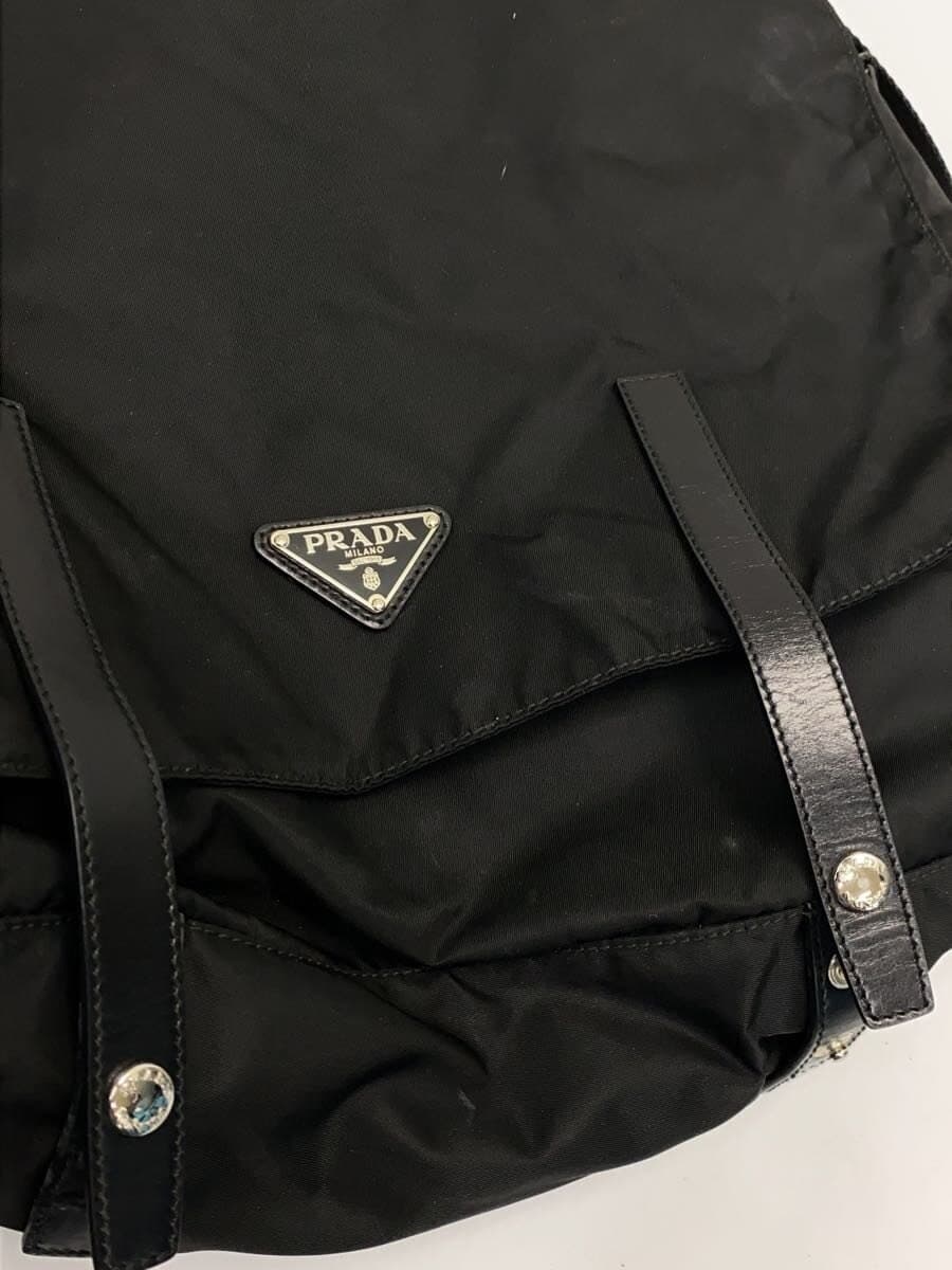 PRADA shoulder bag nylon black plain 9