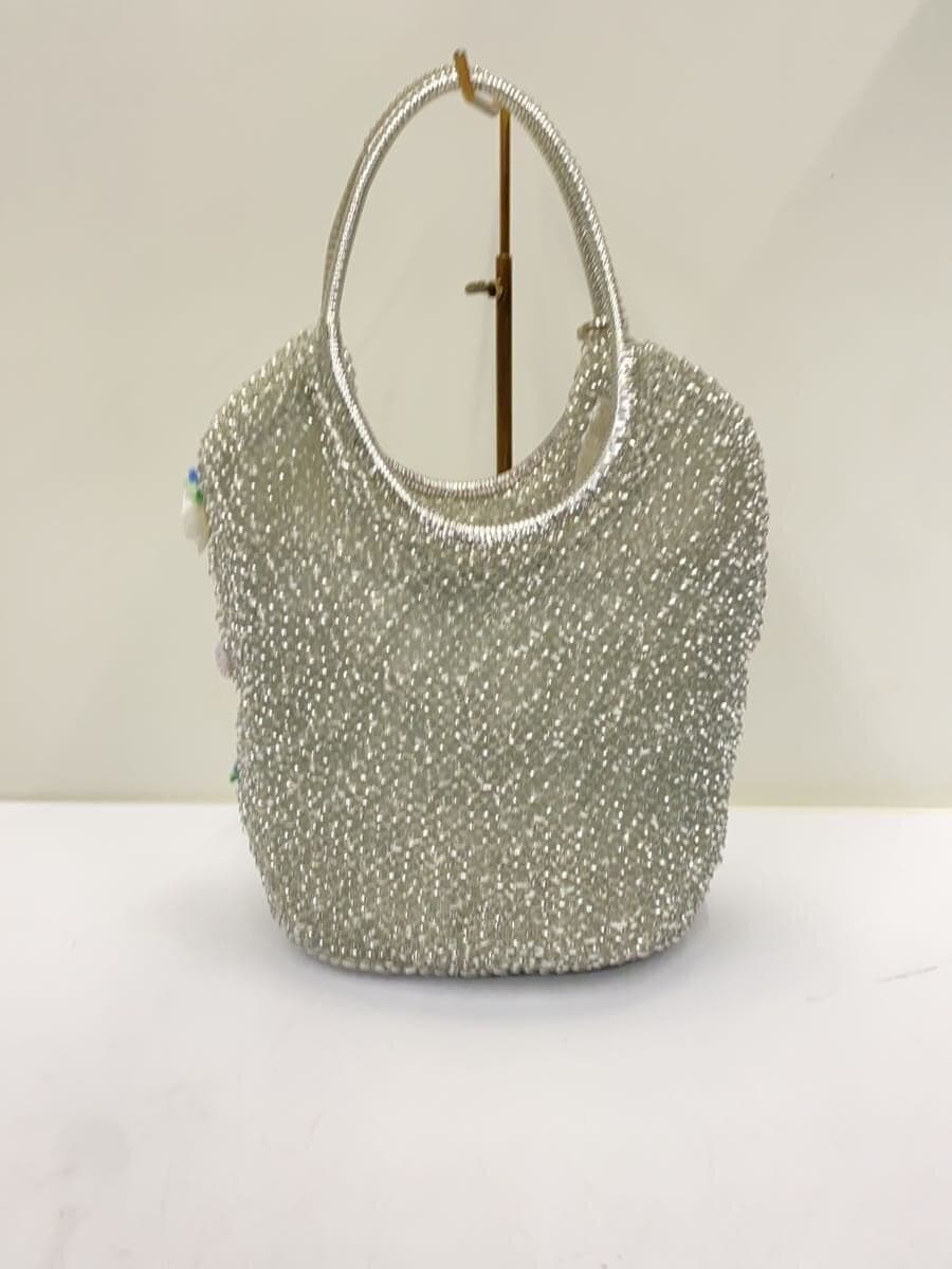 ANTEPRIMA Flower Motif Handbag PVC Silver 3