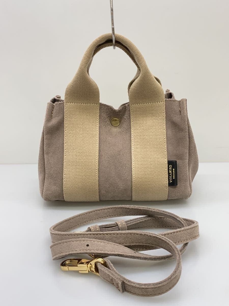 VIOL Ad’ORO Tote Bag Suede BEG Solid