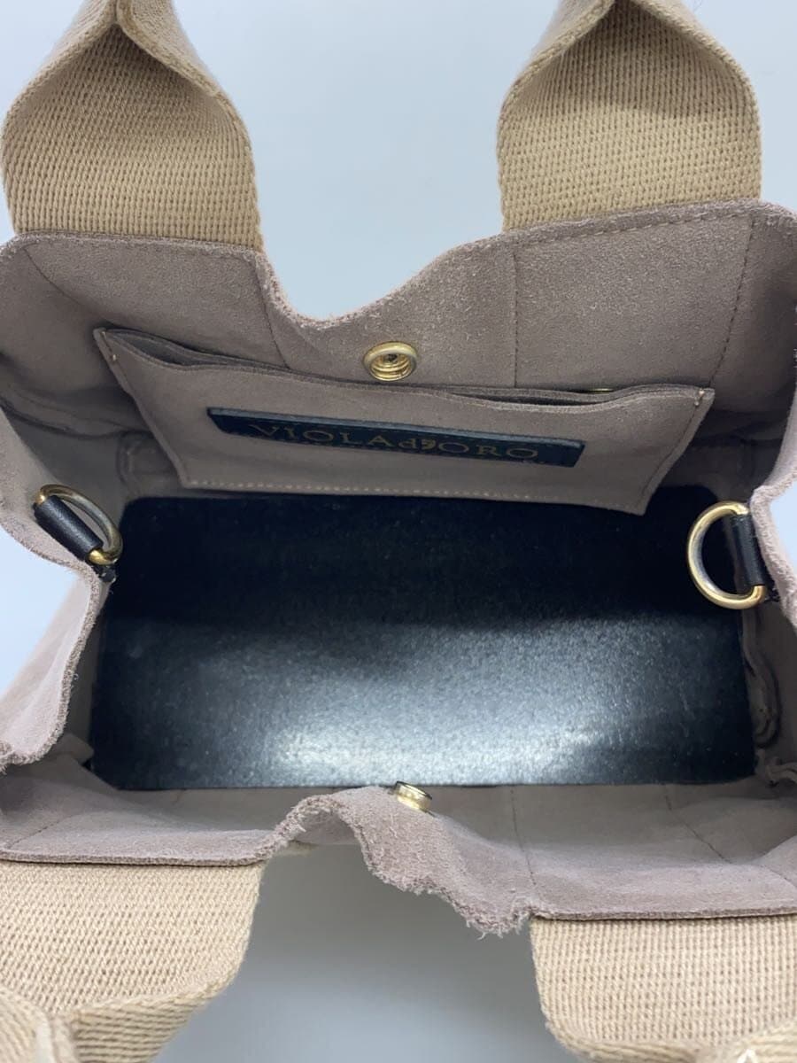 VIOL Ad’ORO Tote Bag Suede BEG Solid 6