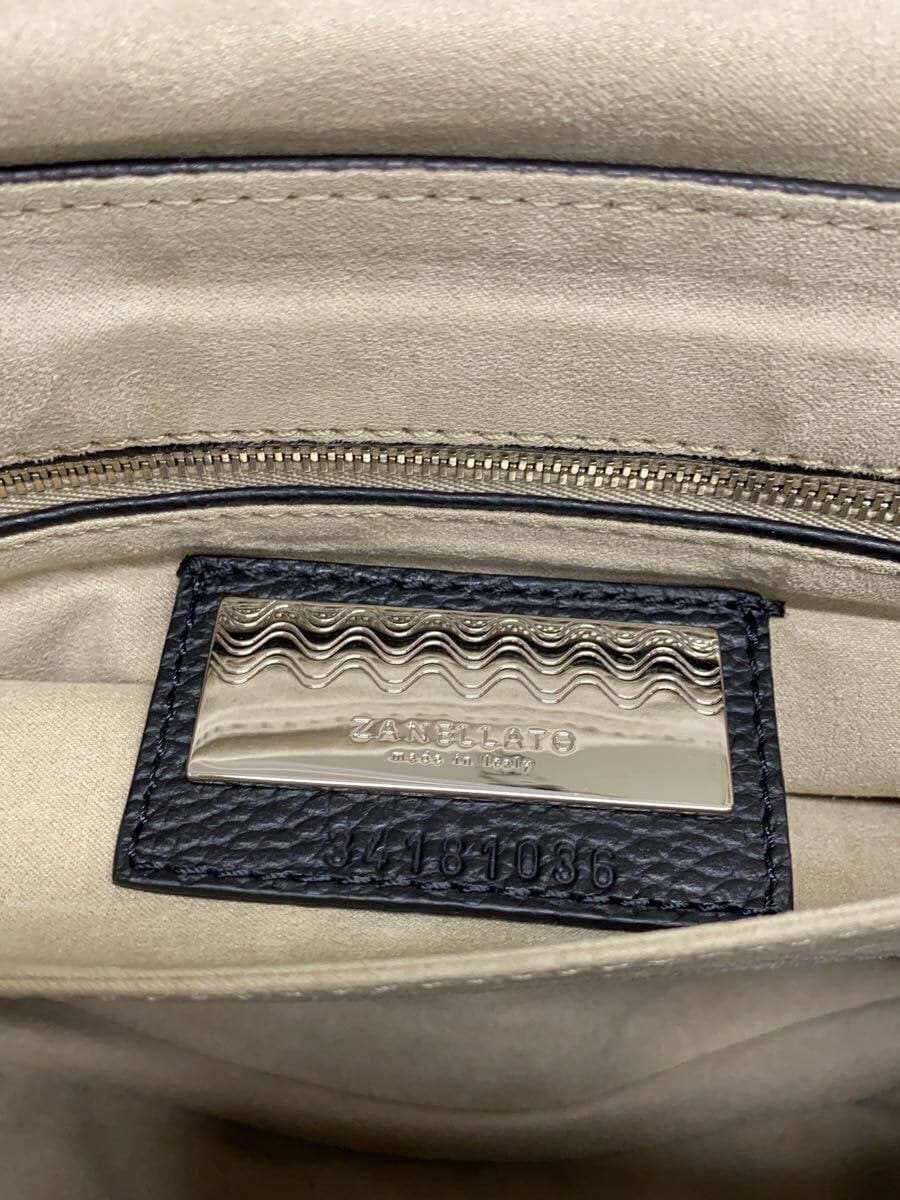ZANELLATO Shoulder Bag Leather BLK Solid 5