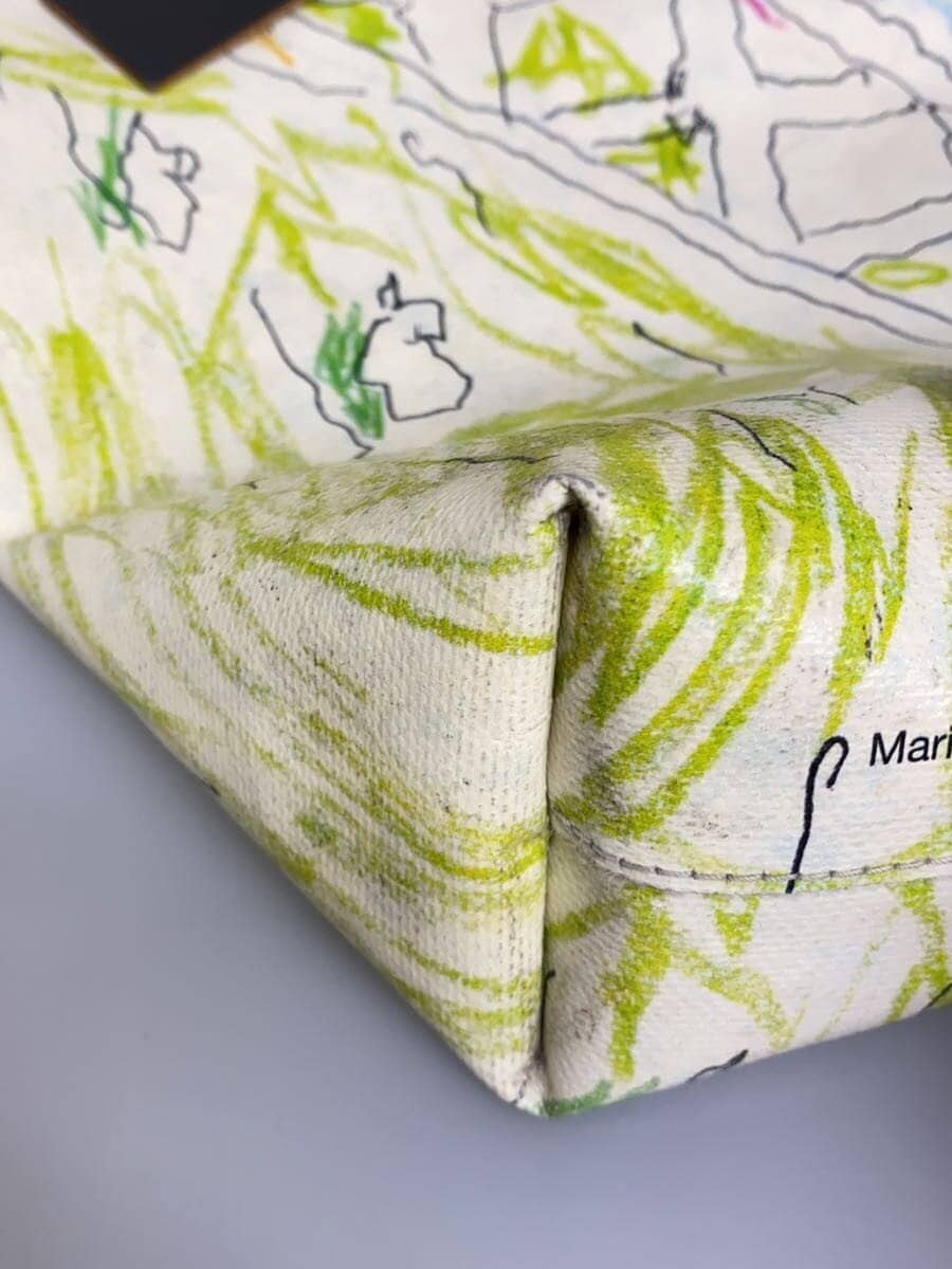 MARNI Pouch Metal Tote Bag PVC WHT All Over Pattern 7