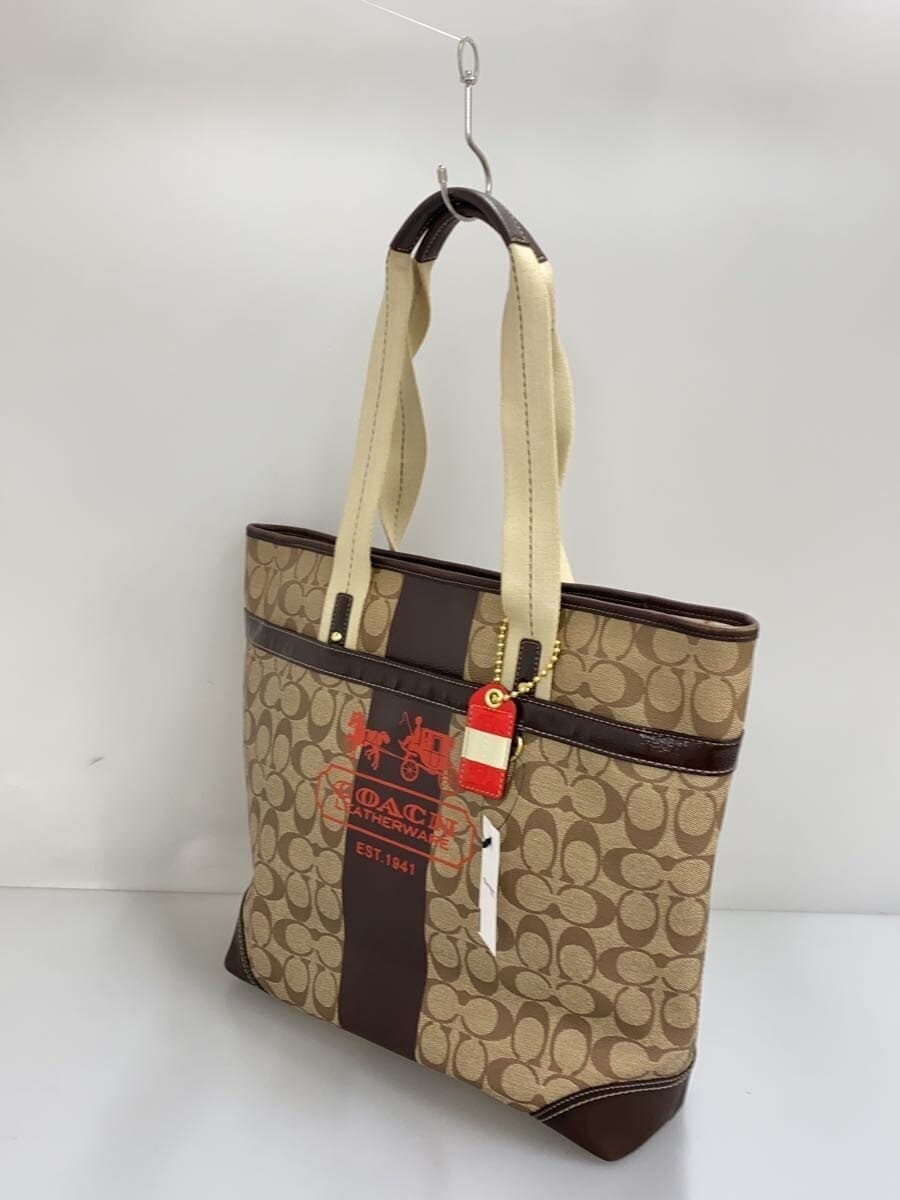 COACH Tote Bag_Signature Canvas RED 11351 2