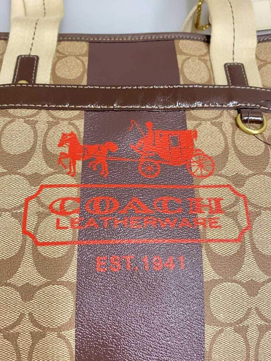 COACH Tote Bag_Signature Canvas RED 11351 5