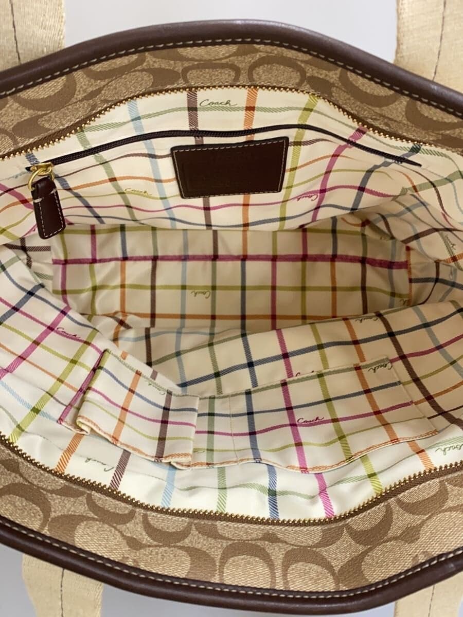 COACH Tote Bag_Signature Canvas RED 11351 6