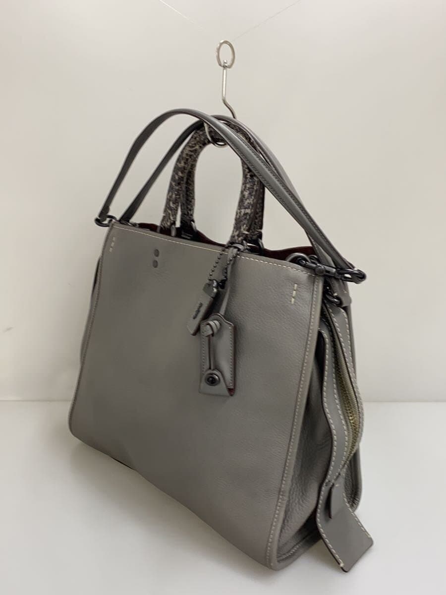 COACH2WAY Rogue Pebble Leather Handbag Leather GRY RG-20315 2