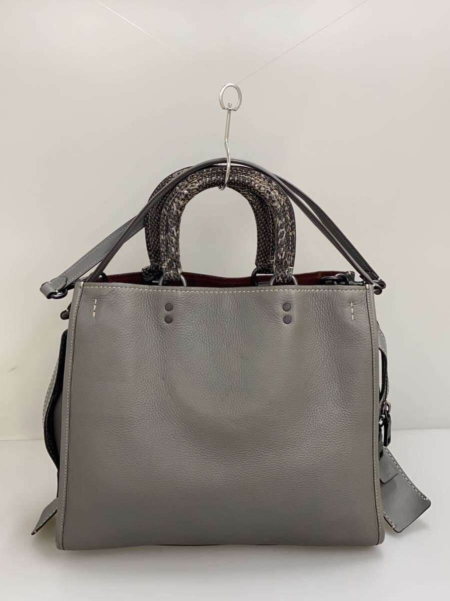 COACH2WAY Rogue Pebble Leather Handbag Leather GRY RG-20315 3