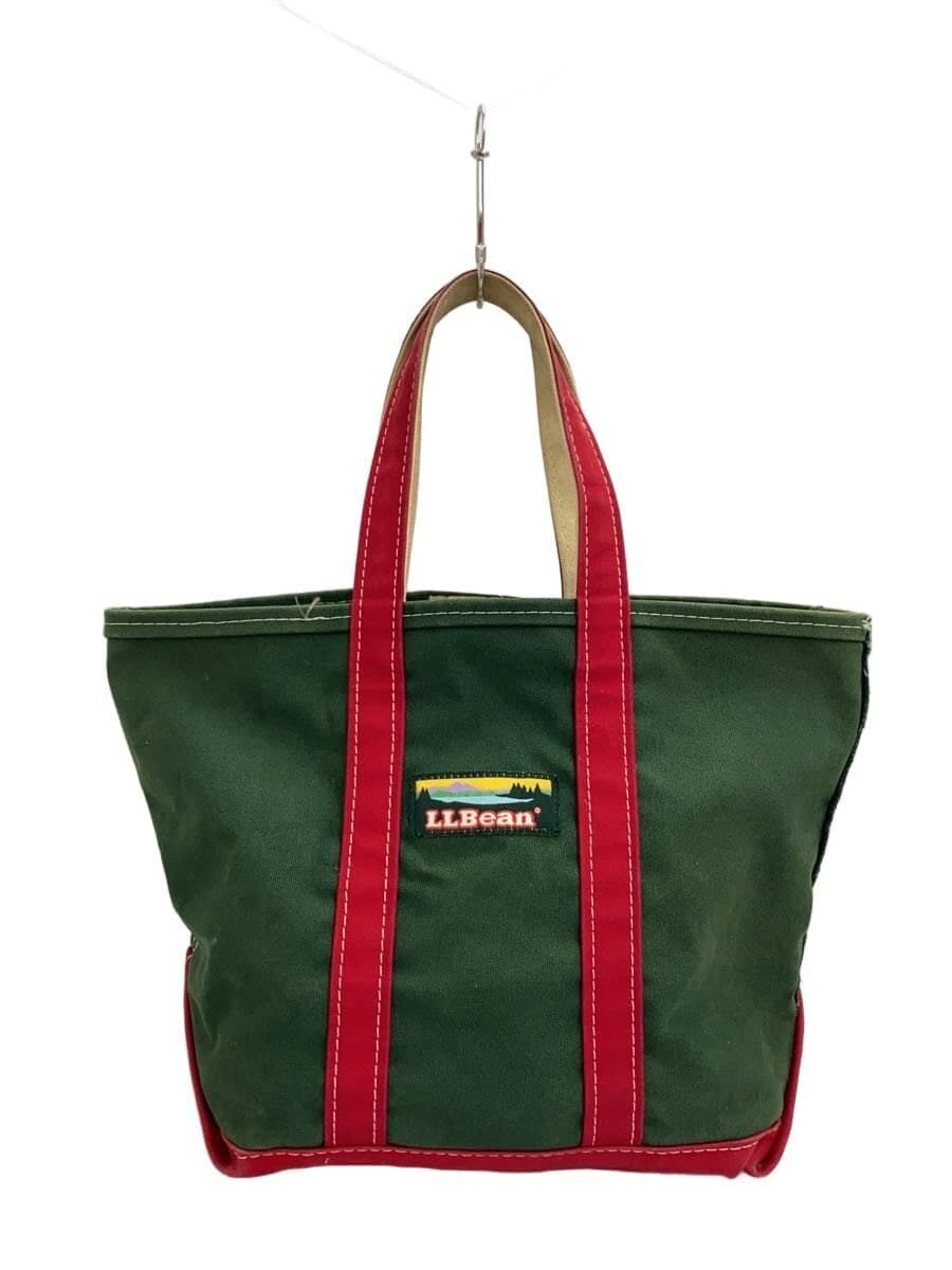 L.L.Bean 90s Katahdin Christmas color Tote bag Canvas GRN
