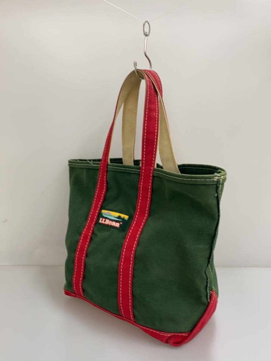 L.L.Bean 90s Katahdin Christmas color Tote bag Canvas GRN 2
