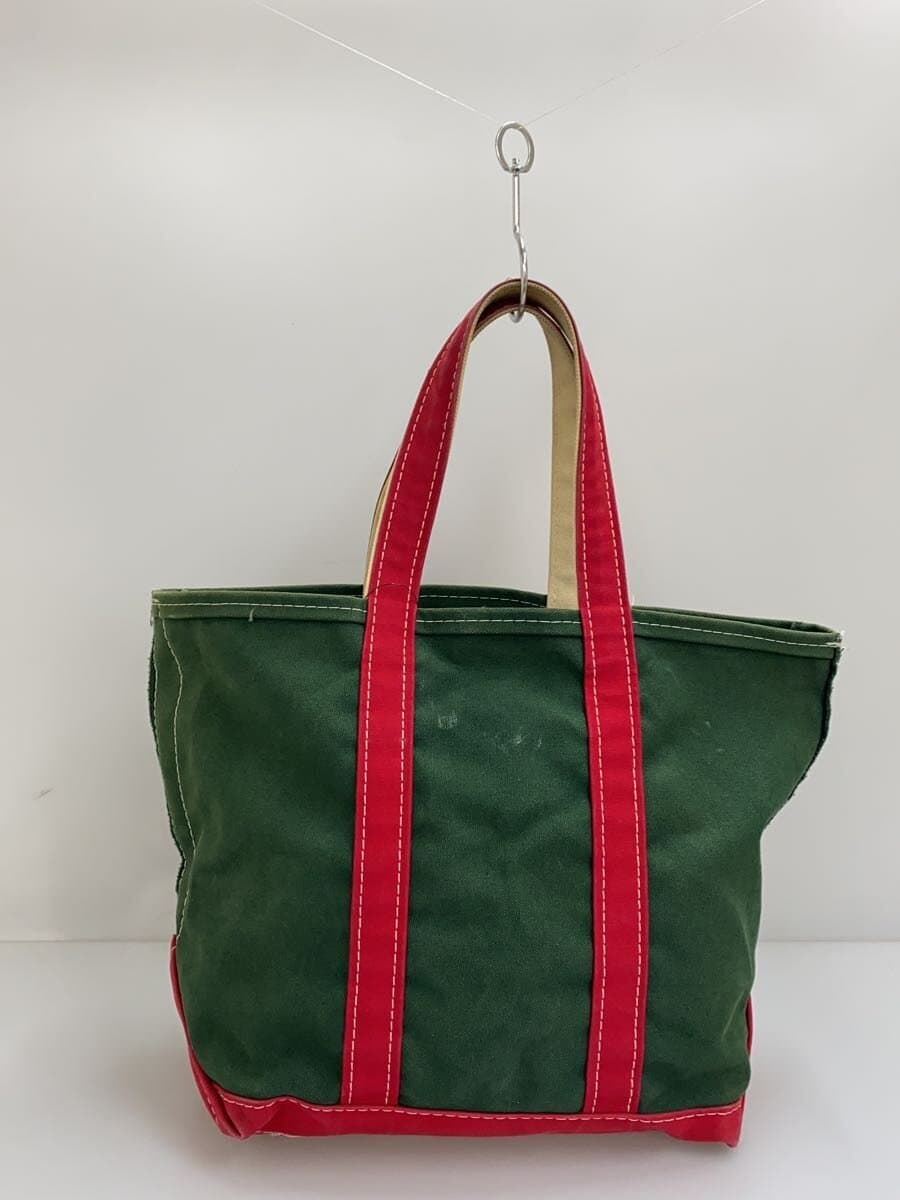 L.L.Bean 90s Katahdin Christmas color Tote bag Canvas GRN 3