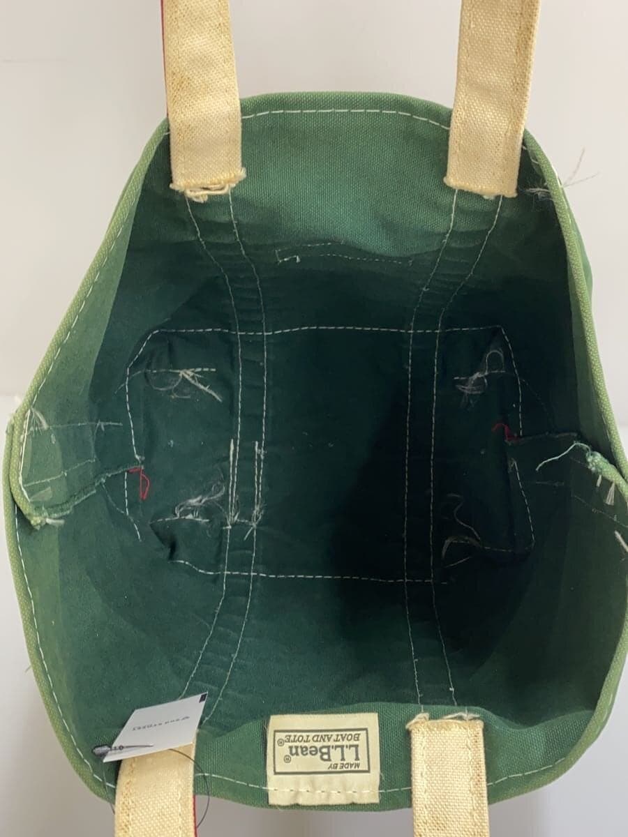 L.L.Bean 90s Katahdin Christmas color Tote bag Canvas GRN 6