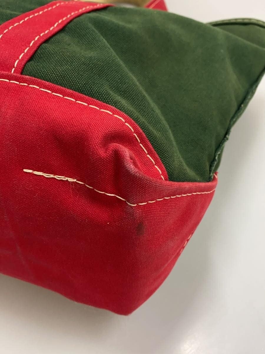 L.L.Bean 90s Katahdin Christmas color Tote bag Canvas GRN 7