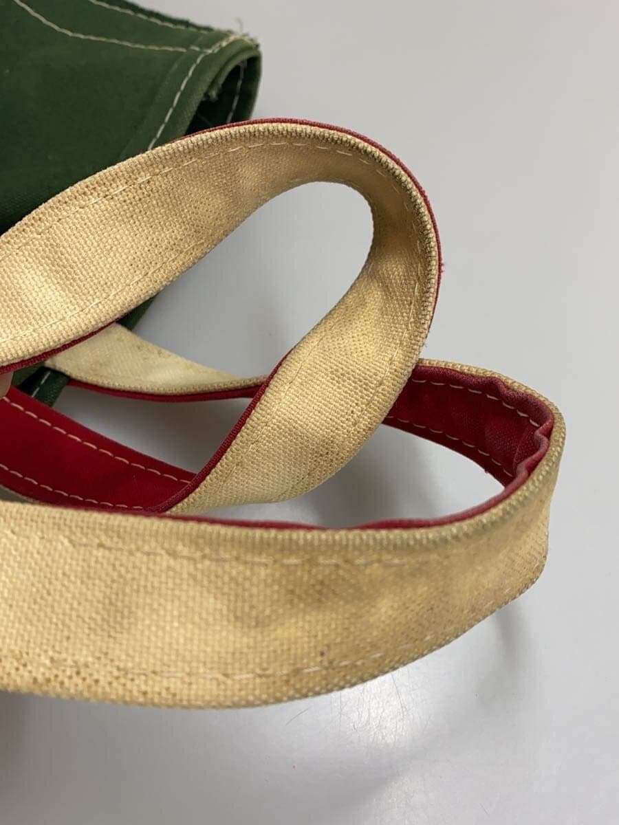 L.L.Bean 90s Katahdin Christmas color Tote bag Canvas GRN 8