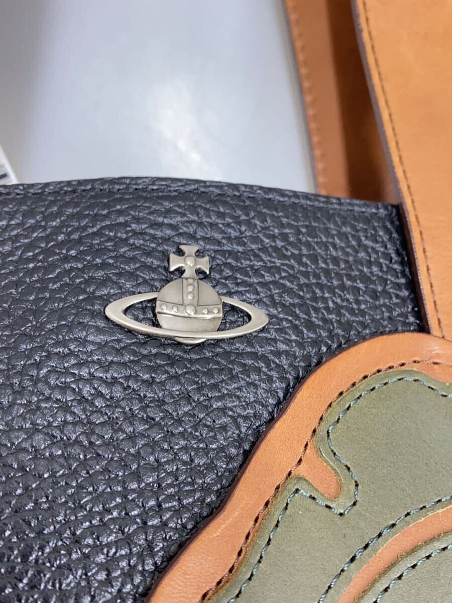 Vivienne Westwood Leaf Orb Tote Bag Leather Black 5