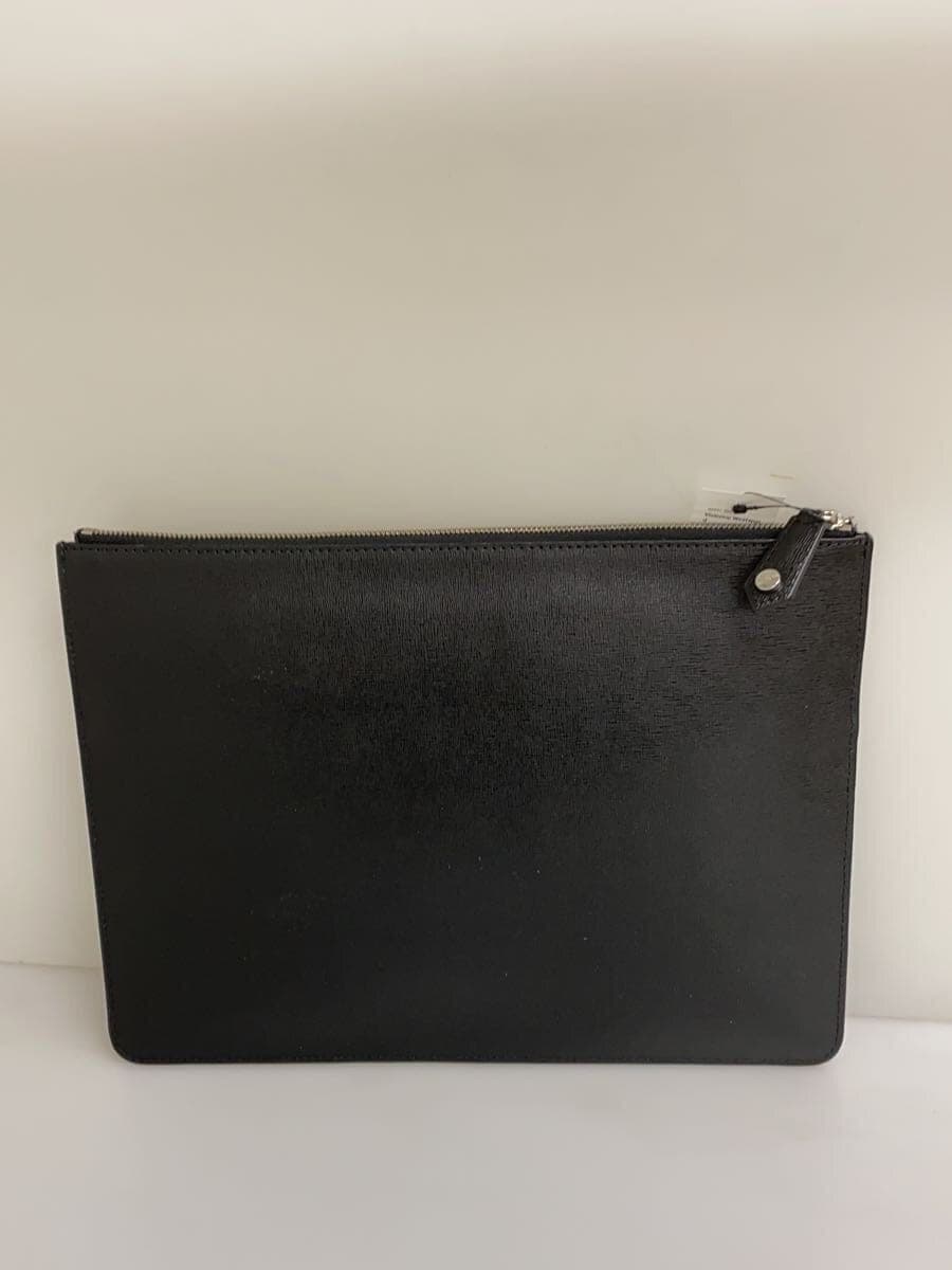 Vivienne Westwood clutch bag leather black plain 3