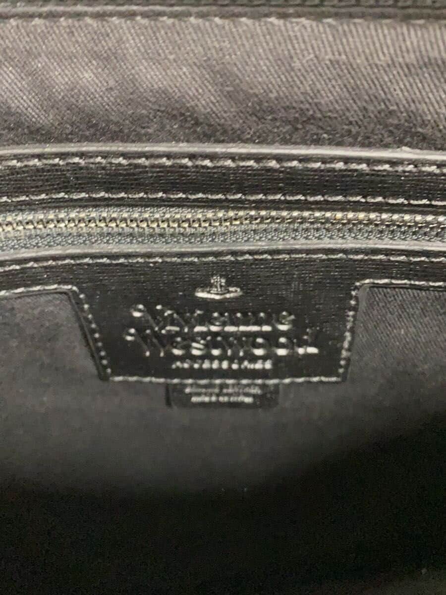 Vivienne Westwood clutch bag leather black plain 5