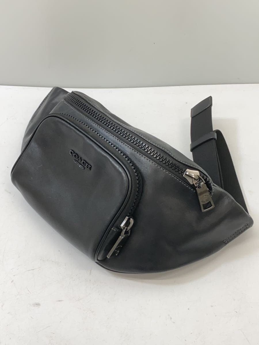 COACH Waist Bag Leather BLK J2447-CT754 2