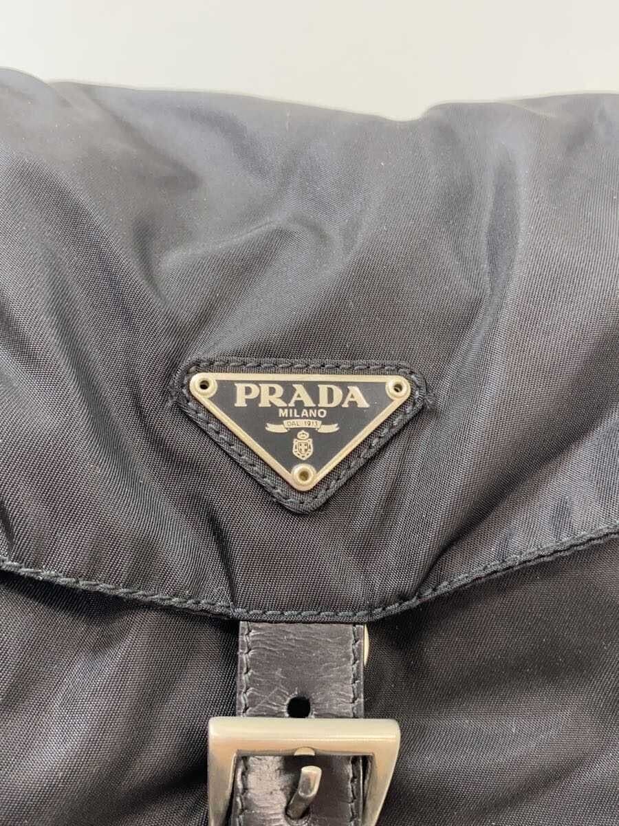 PRADA backpack nylon black plain 5