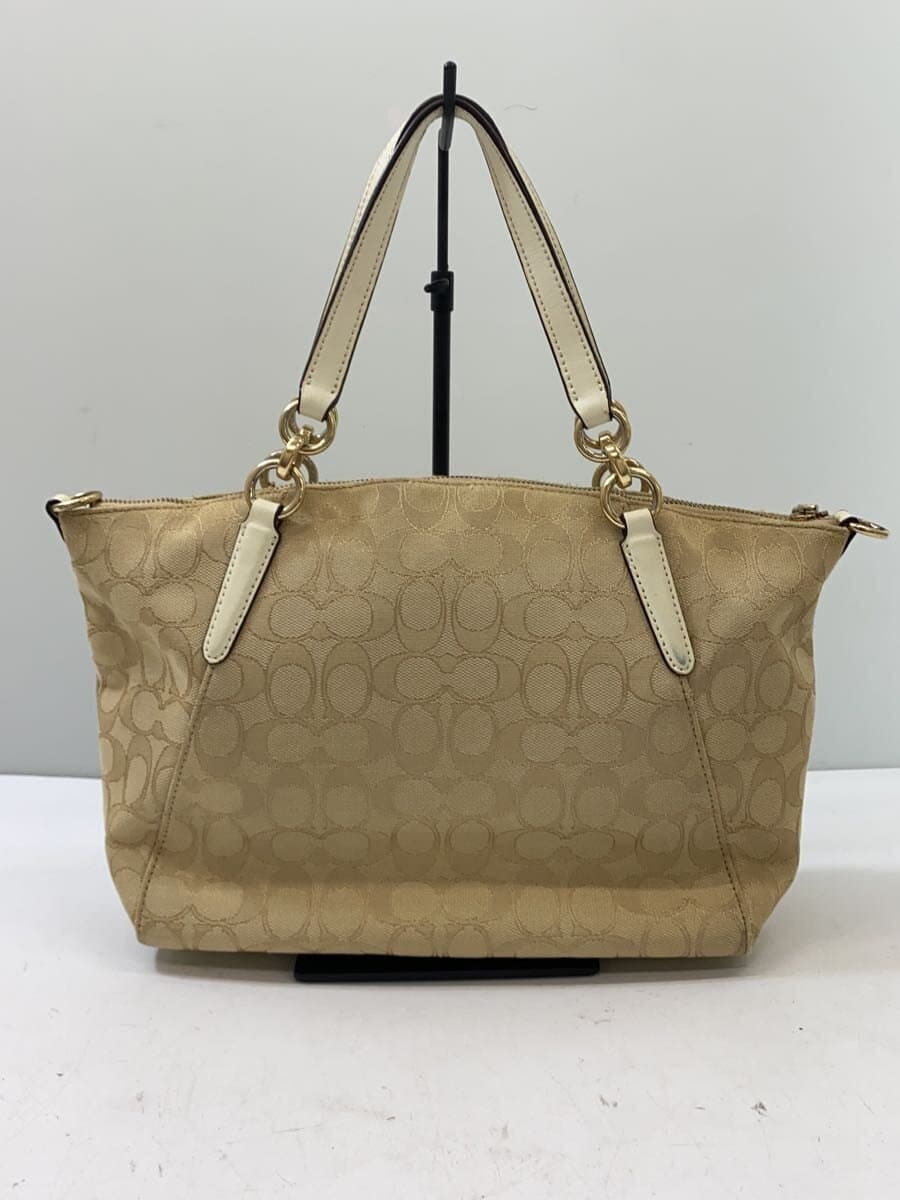 COACH Small Kelsey Satchel_Signature_Black Leather BEG 3