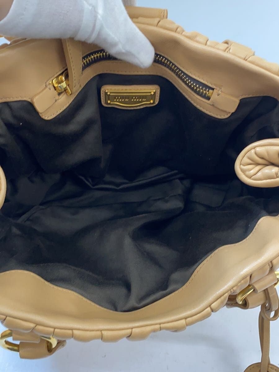 MIU MIU handbag leather beige RN0473 6