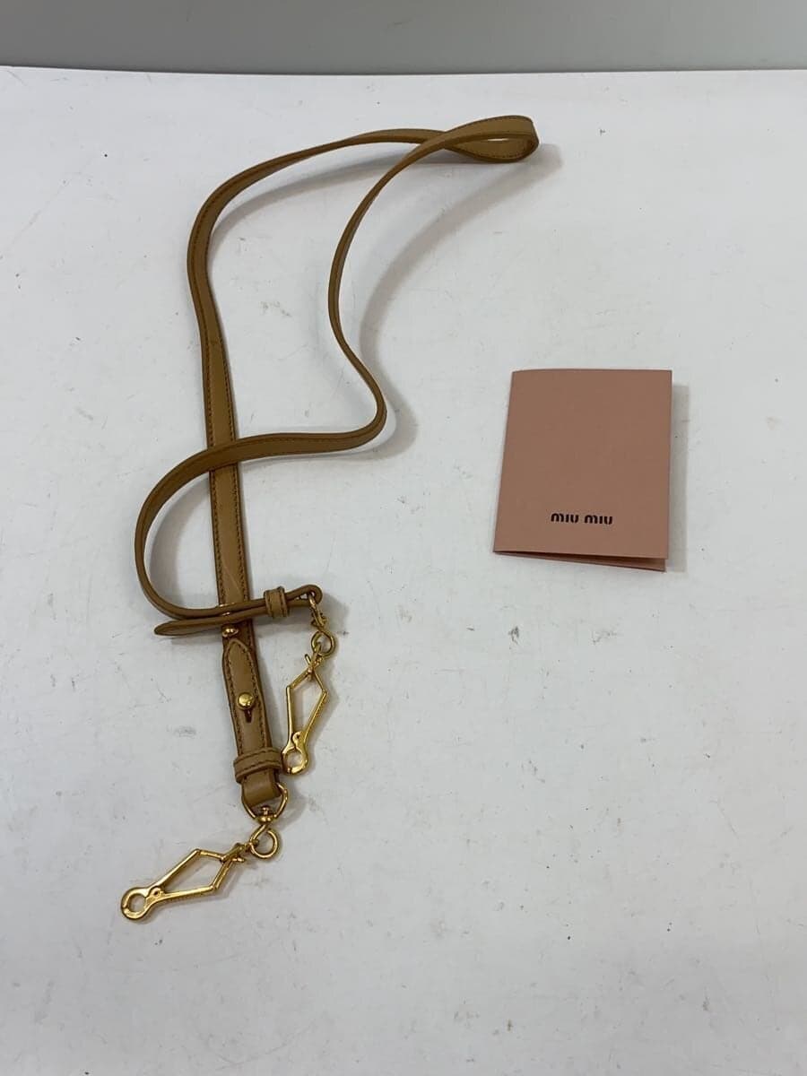 MIU MIU handbag leather beige RN0473 7