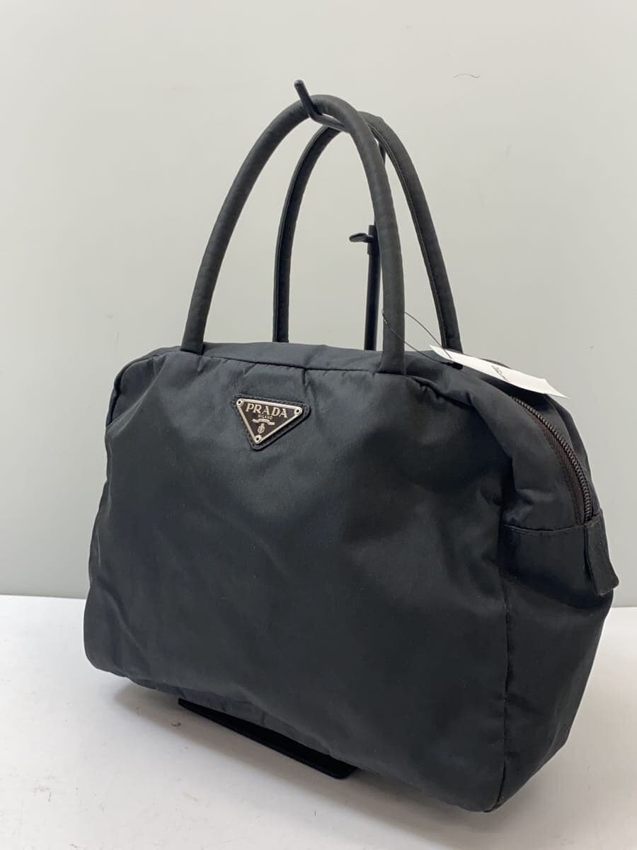PRADA handbag nylon black plain 2