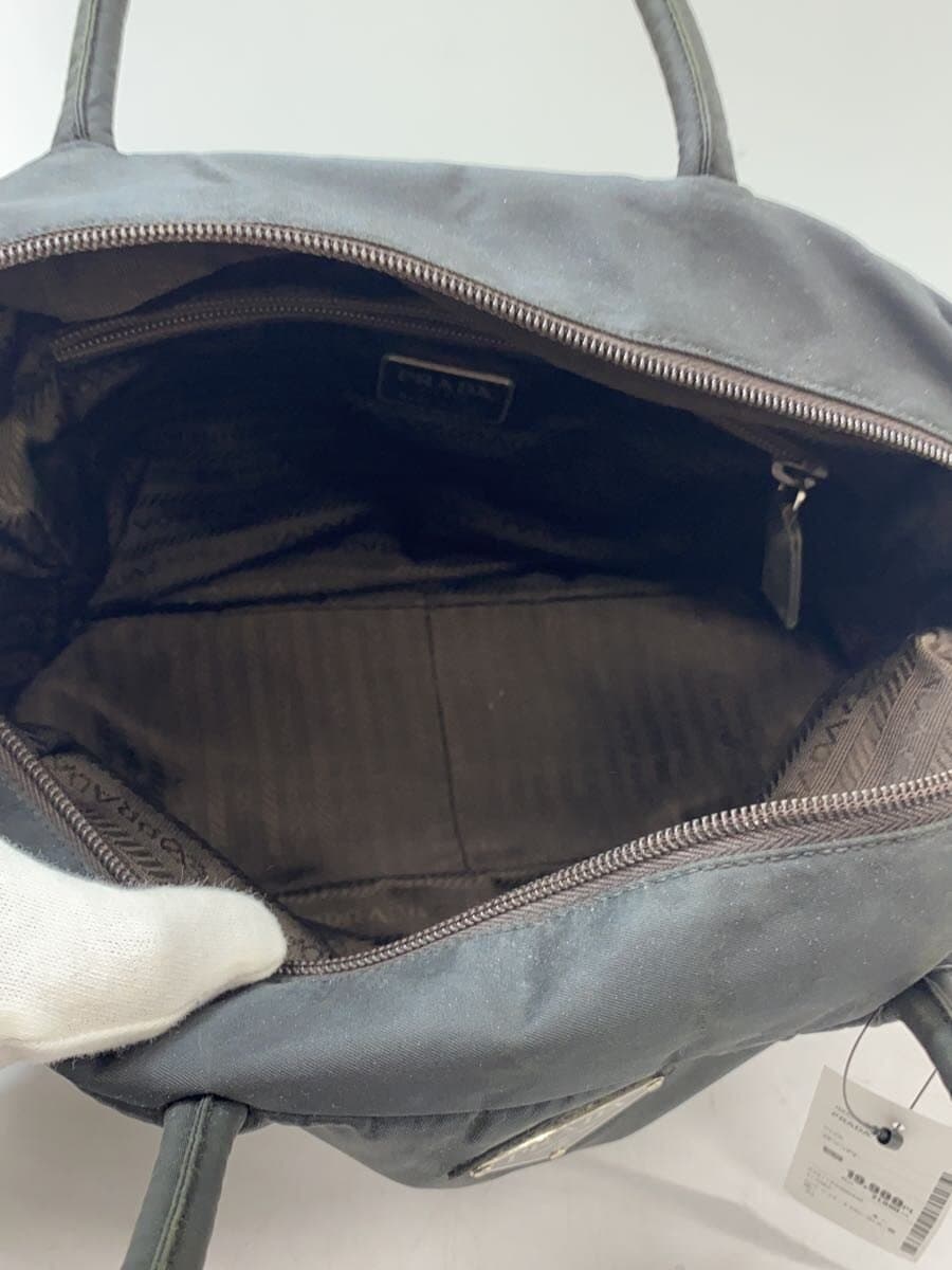 PRADA handbag nylon black plain 6